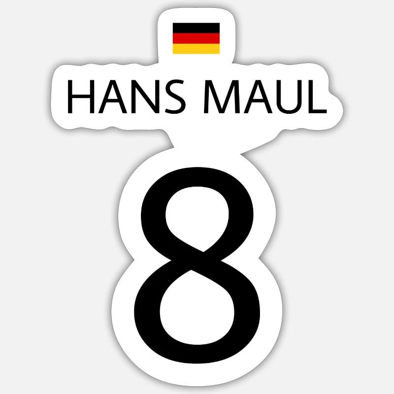 Nummer 8 - Sticker Größe S (10 x 10 cm) - Mattweiß