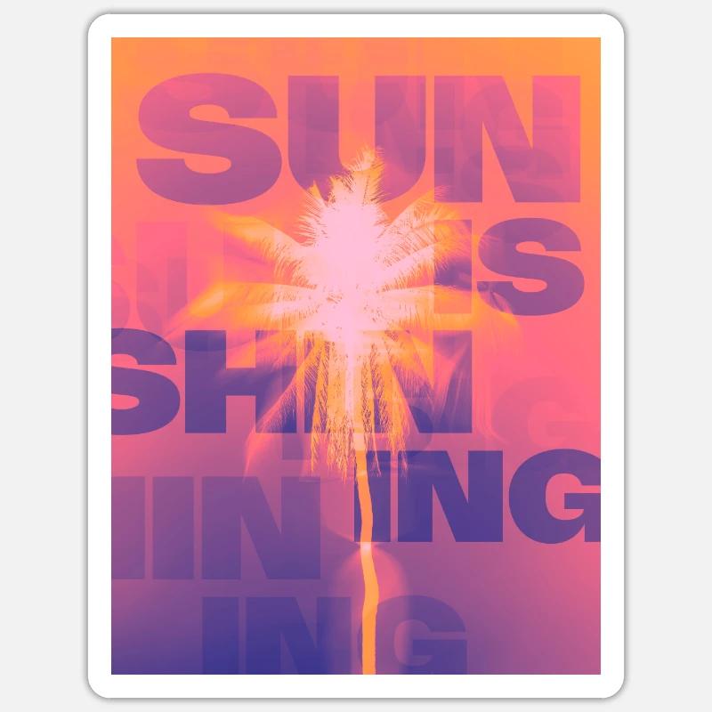 Sun is Shining Sticker taille S (10 x 10 cm)