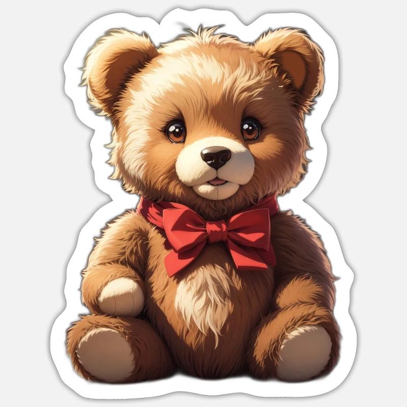 Teddy - Sticker size S (10 x 10 cm) - white matte
