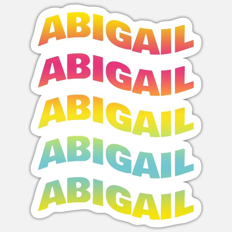 Abigail t-shirt text wave effect wave effect Sticker size S (10 x 10 cm)