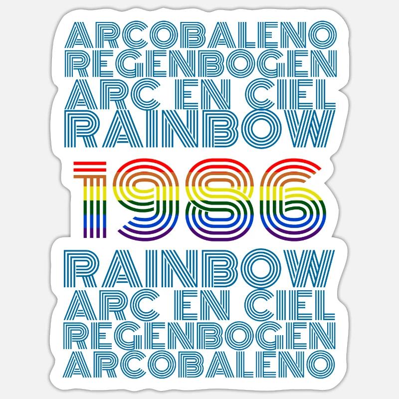 Arc 1986 - Sticker taille S (10 x 10 cm) - blanc mat