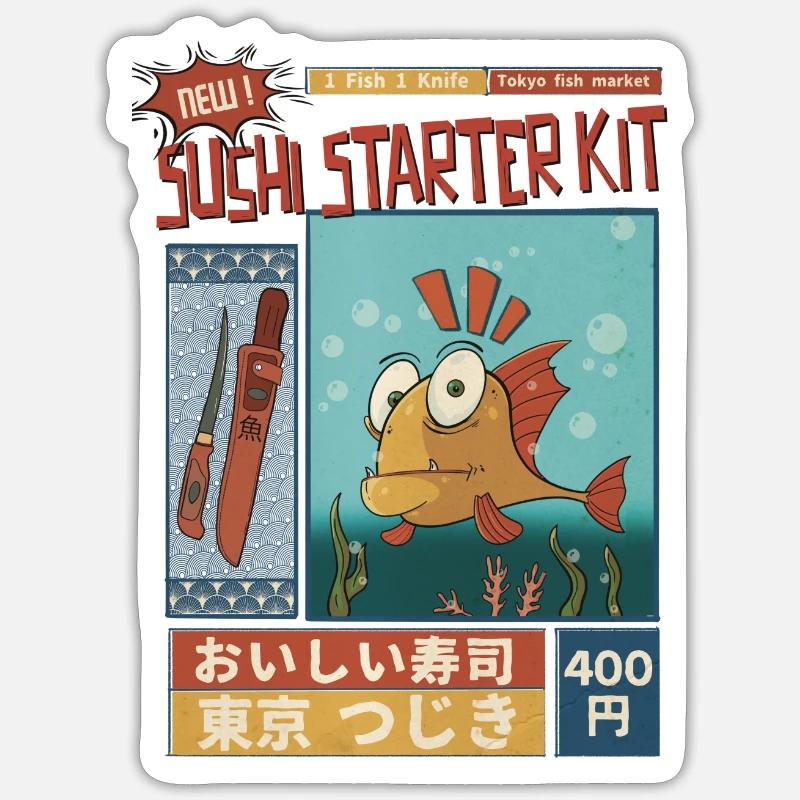 Sushi Starter Kit Sticker size S (10 x 10 cm)