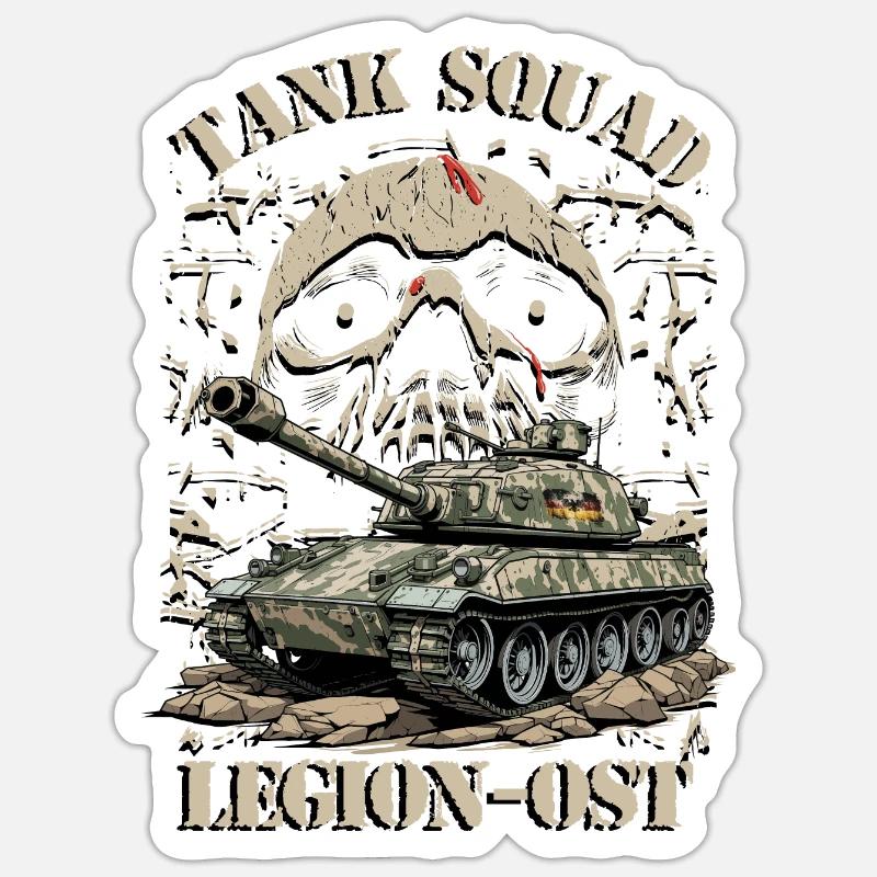 Escouade de chars Légion Est Sticker taille S (10 x 10 cm)