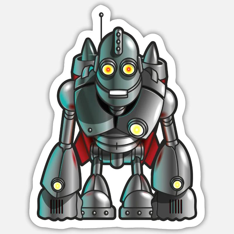 Robotix - Sticker taille S (10 x 10 cm) - blanc mat