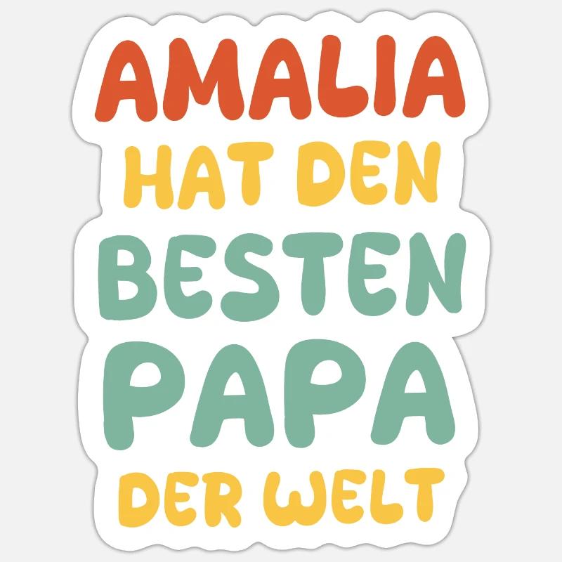 Bébé Amalia - Sticker taille S (10 x 10 cm) - blanc mat