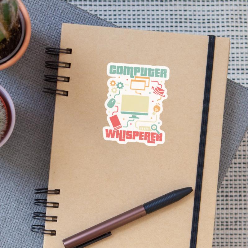 Don't Worry I'm From Tech Support IT Sysadmin Comp Sticker size S (10 x 10 cm)