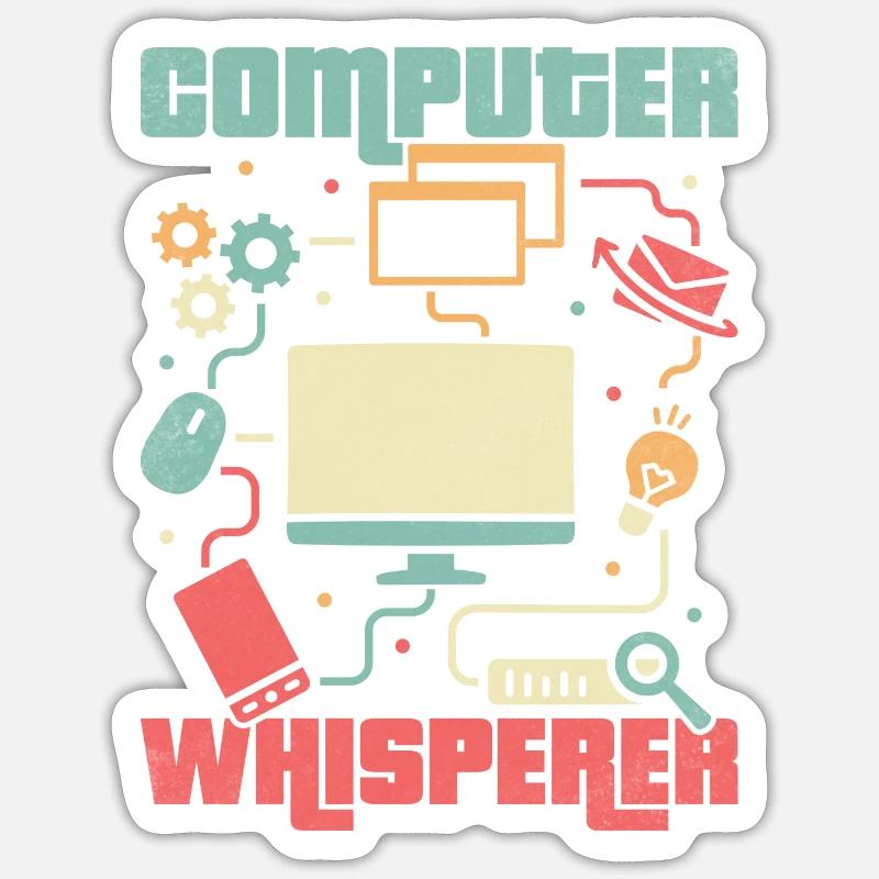 Ne vous inquiétez pas, je viens du support technique IT Sysadmin Comp Sticker taille S (10 x 10 cm)