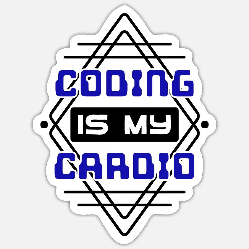 Cool Saying Développeur Coden Programmeur Code Sticker taille S (10 x 10 cm)