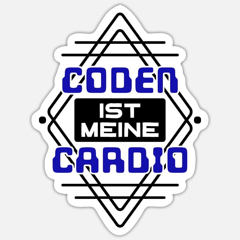 Softwareentwickler Developer Cooler Spruch Coden Sticker Größe S (10 x 10 cm)