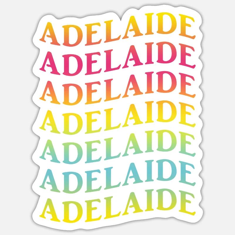 Adelaide wave effect t-shirt gift idea Sticker size S (10 x 10 cm)