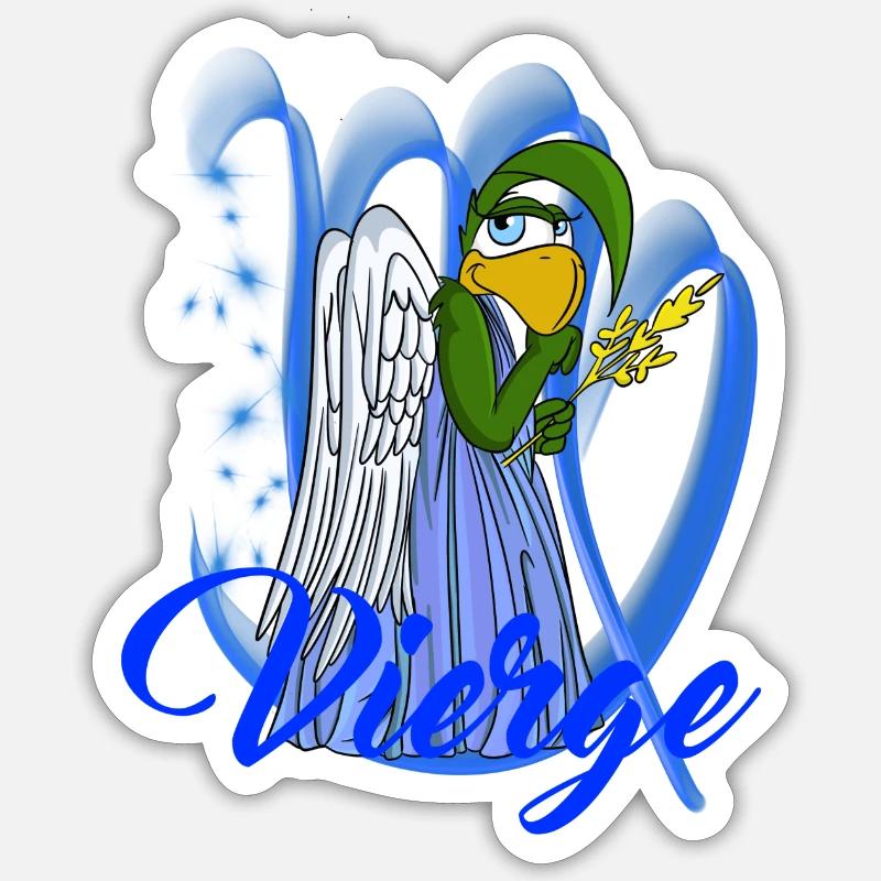 «Vierge » - Sticker taille S (10 x 10 cm) - blanc mat