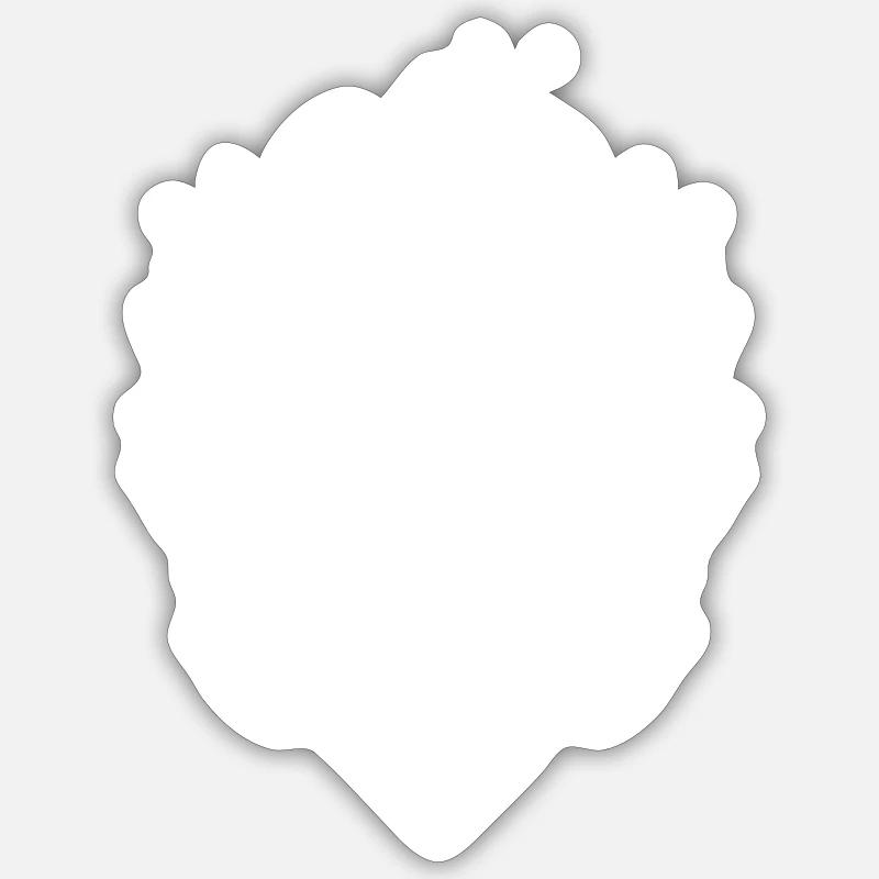 Skull - Sticker taille S (10 x 10 cm) - blanc mat