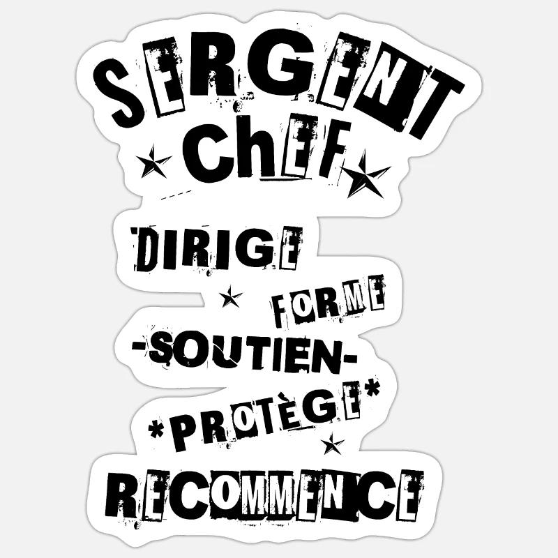 Master Sergeant: Lead and Protect! N Sticker size S (10 x 10 cm)