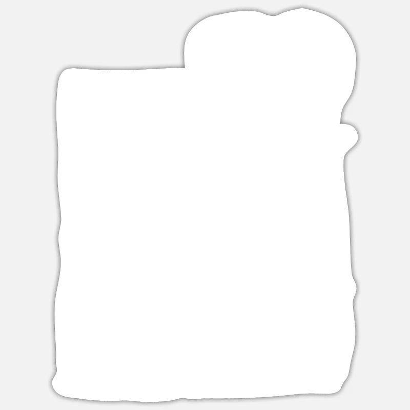 SkullHeart Logo Square White Sticker Größe S (10 x 10 cm)