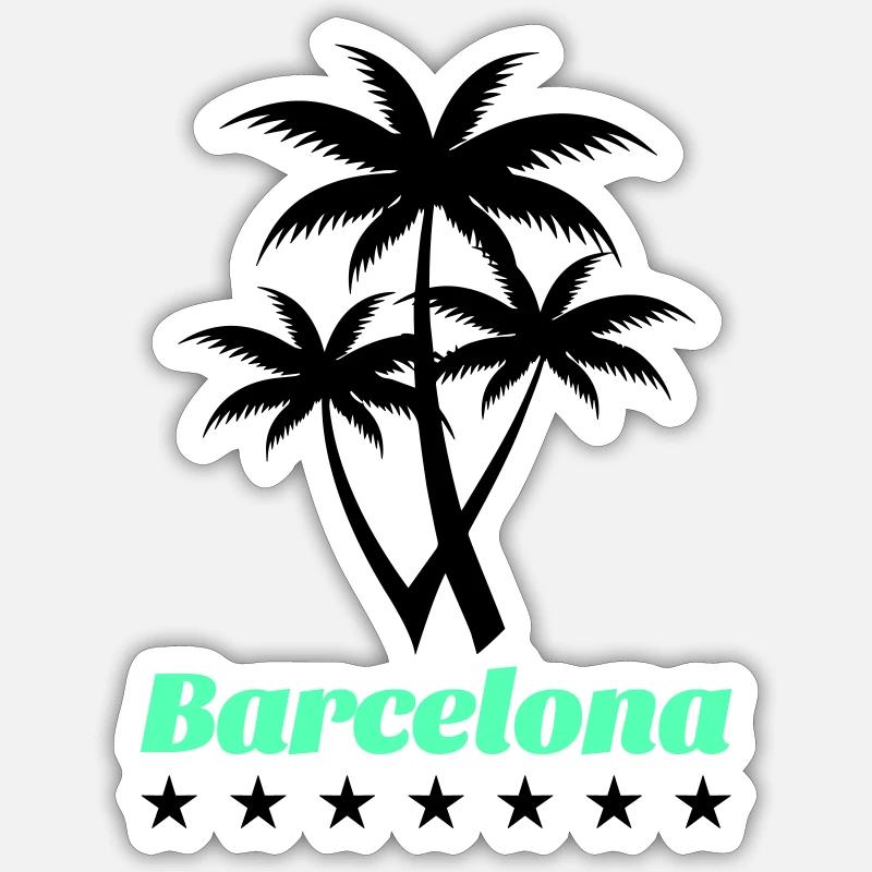 Barcelona - Sticker size S (10 x 10 cm) - white matte