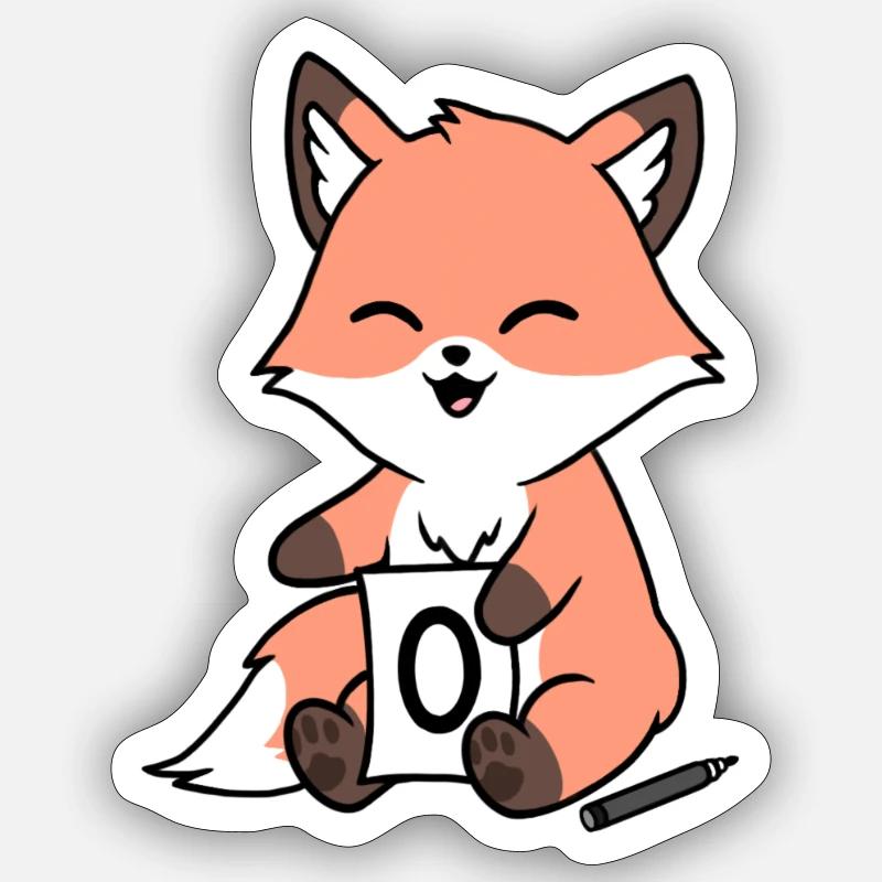 I Give Zero Fox Sticker Größe S (10 x 10 cm)