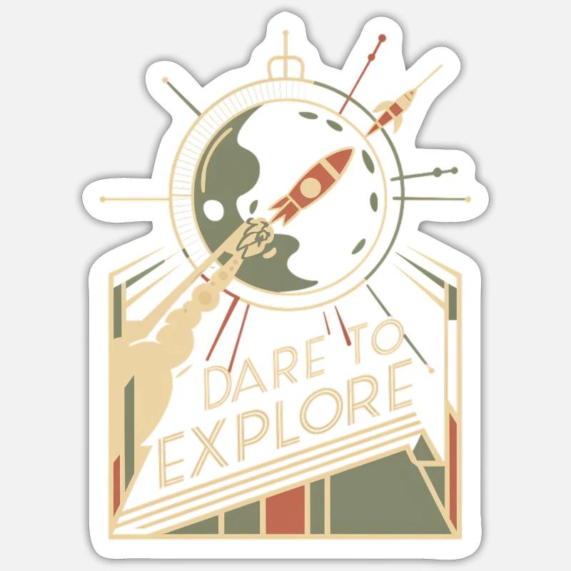 Osez explorer l’inconnu Sticker taille S (10 x 10 cm)