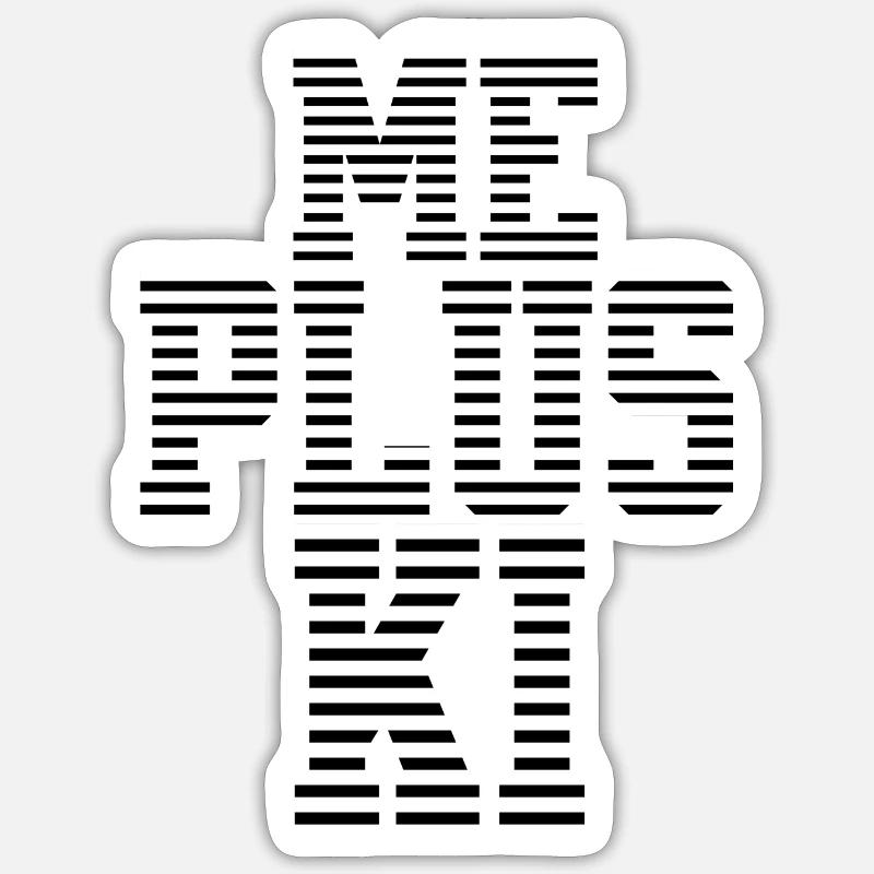 MOI PLUS IA - Sticker taille S (10 x 10 cm) - blanc mat
