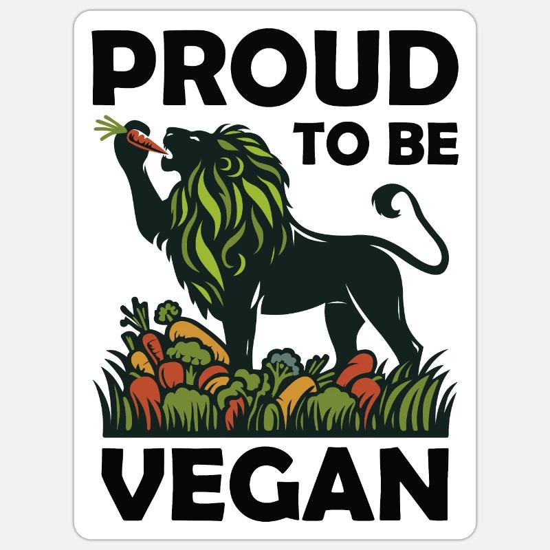 The Vegetable Roar - Sticker size S (10 x 10 cm) - white matte