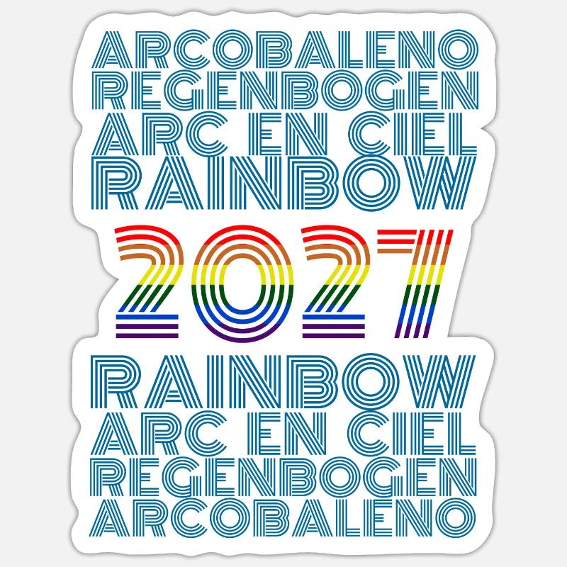 Rainbow 2027 - Sticker size S (10 x 10 cm) - white matte