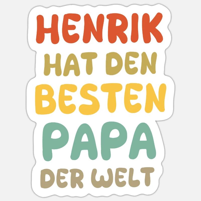 Gift for Henrik - Sticker size S (10 x 10 cm) - white matte