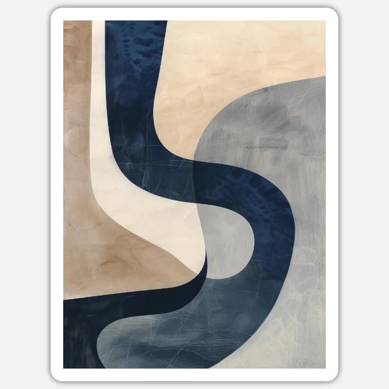 Poster min Abstract 2 - Sticker size S (10 x 10 cm) - white matte