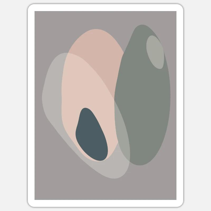 Affiche Geo Abst 2 - Sticker taille S (10 x 10 cm) - blanc mat