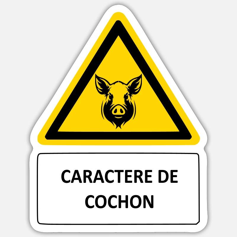 Pig character Sticker size S (10 x 10 cm)