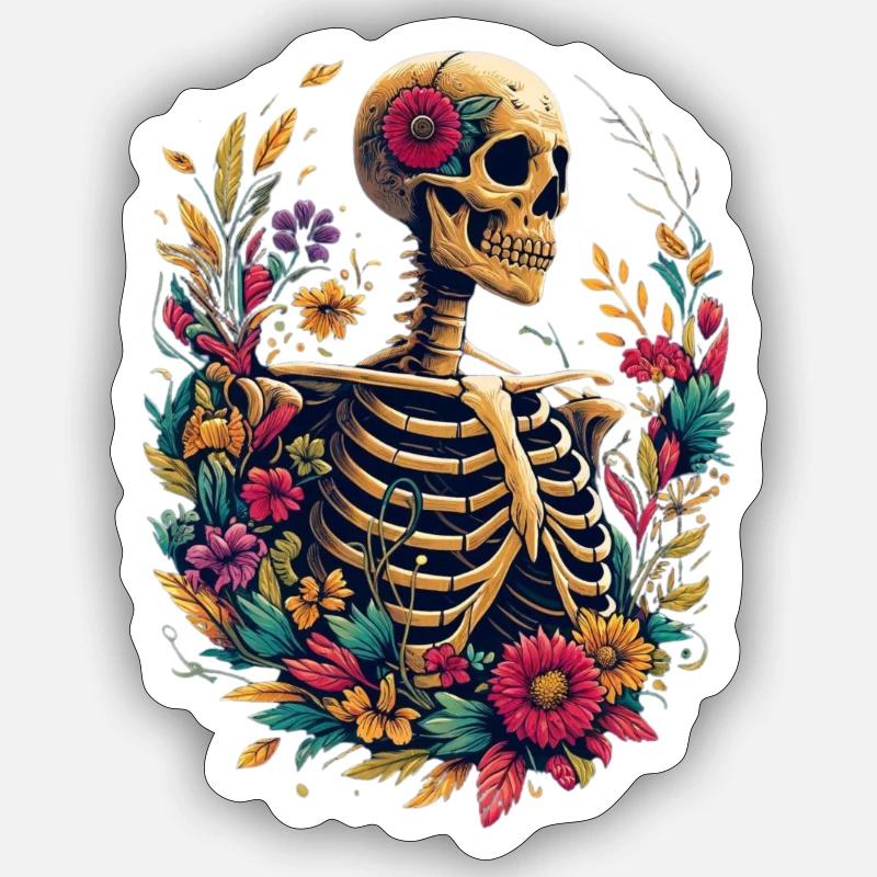 Botanical Bone Sticker Größe S (10 x 10 cm)