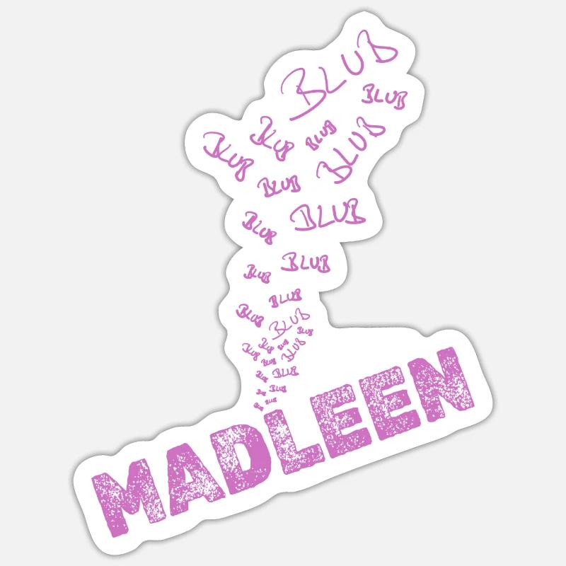 Madleen comme l’eau - Sticker taille S (10 x 10 cm) - blanc mat