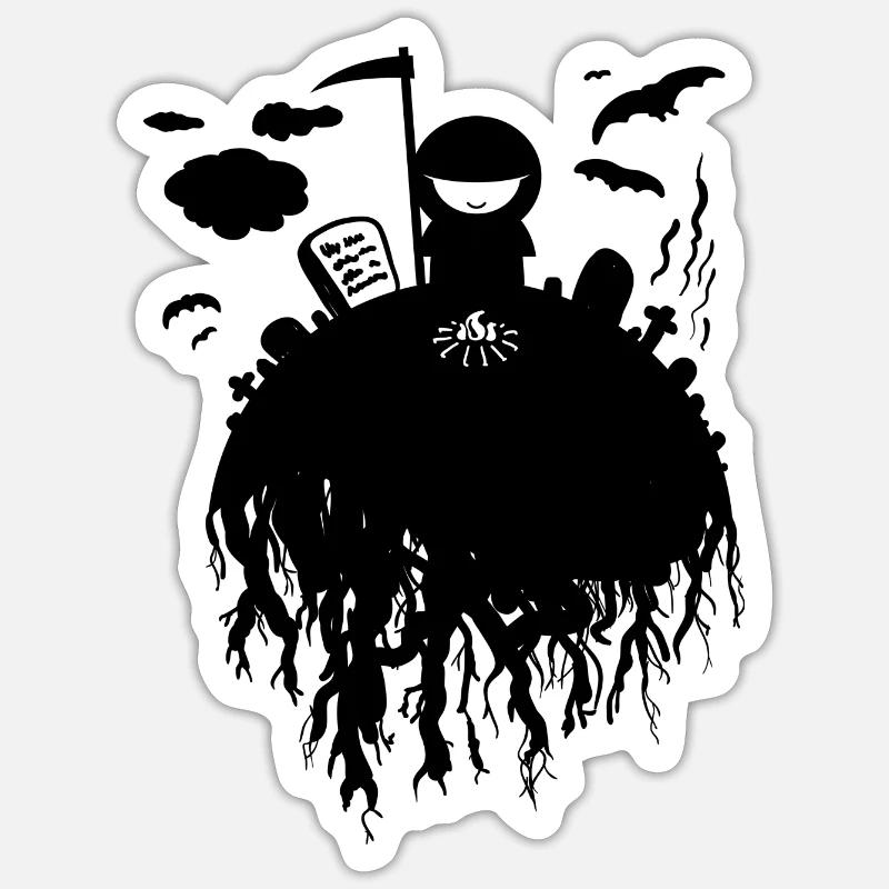 Halloween graveyard Sticker size S (10 x 10 cm)