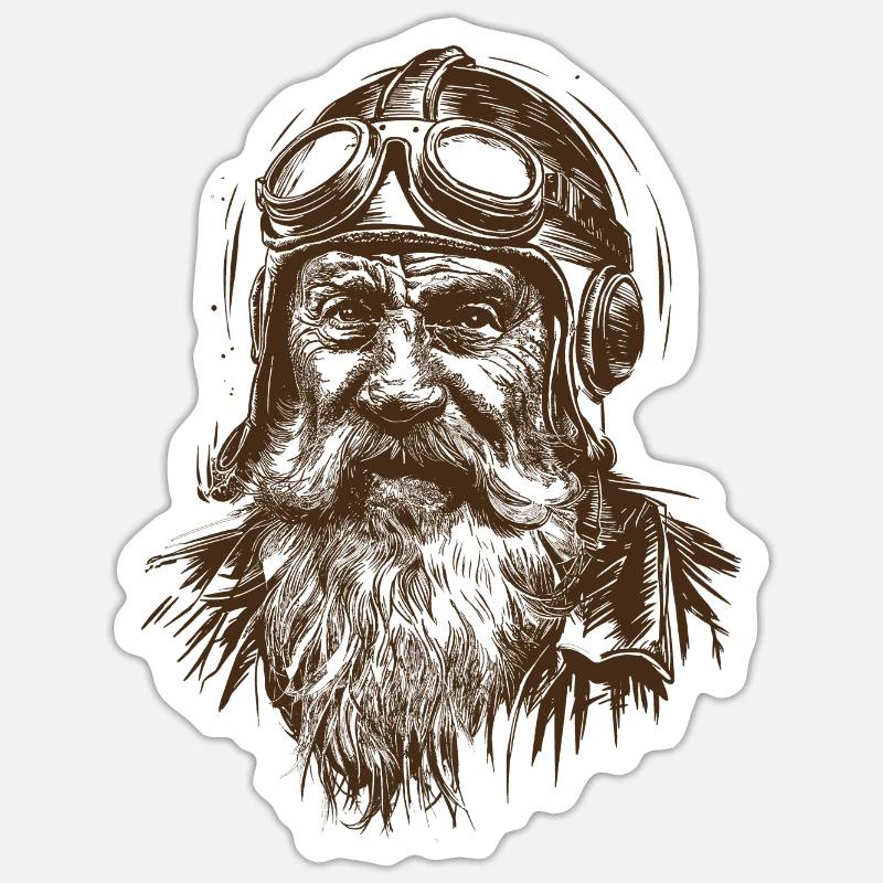 Sage vers le ciel - Sticker taille S (10 x 10 cm) - blanc mat