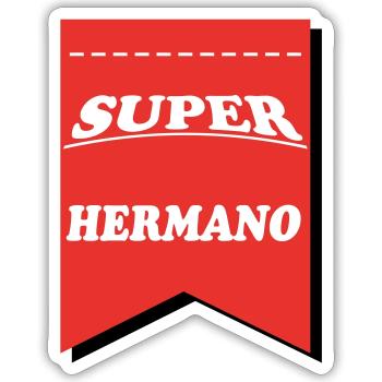 BRUDER SCHWESTER BRUDER SCHWESTERHERMANO - Sticker Größe S (10 x 10 cm) - Mattweiß - Vorne