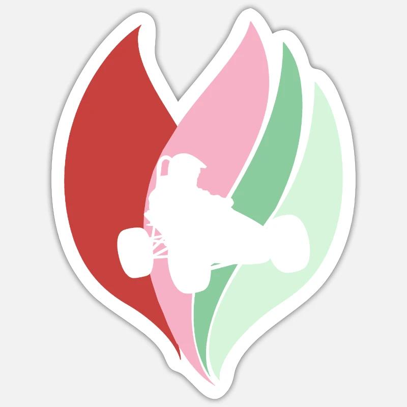 Auto Renner - Sticker Größe S (10 x 10 cm) - Mattweiß
