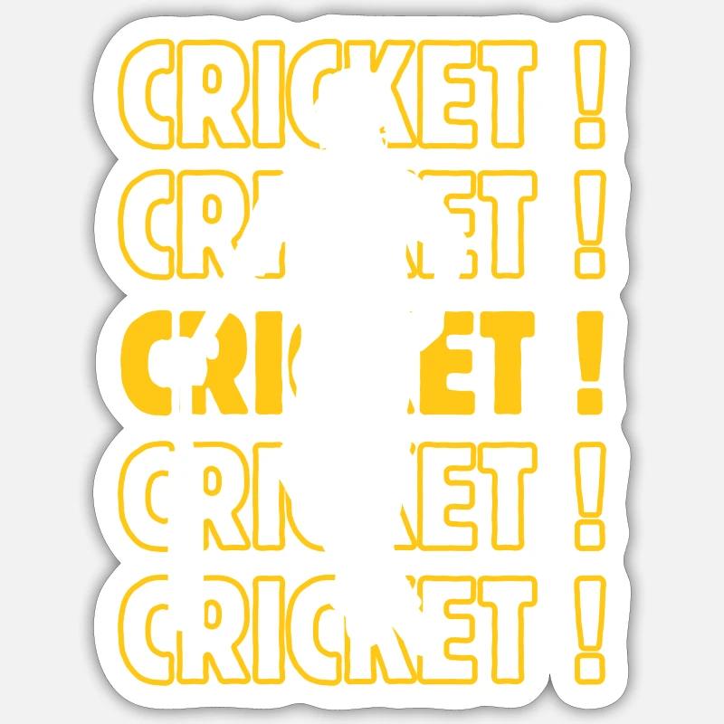 Cricket cricket cricket - Sticker taille S (10 x 10 cm) - blanc mat
