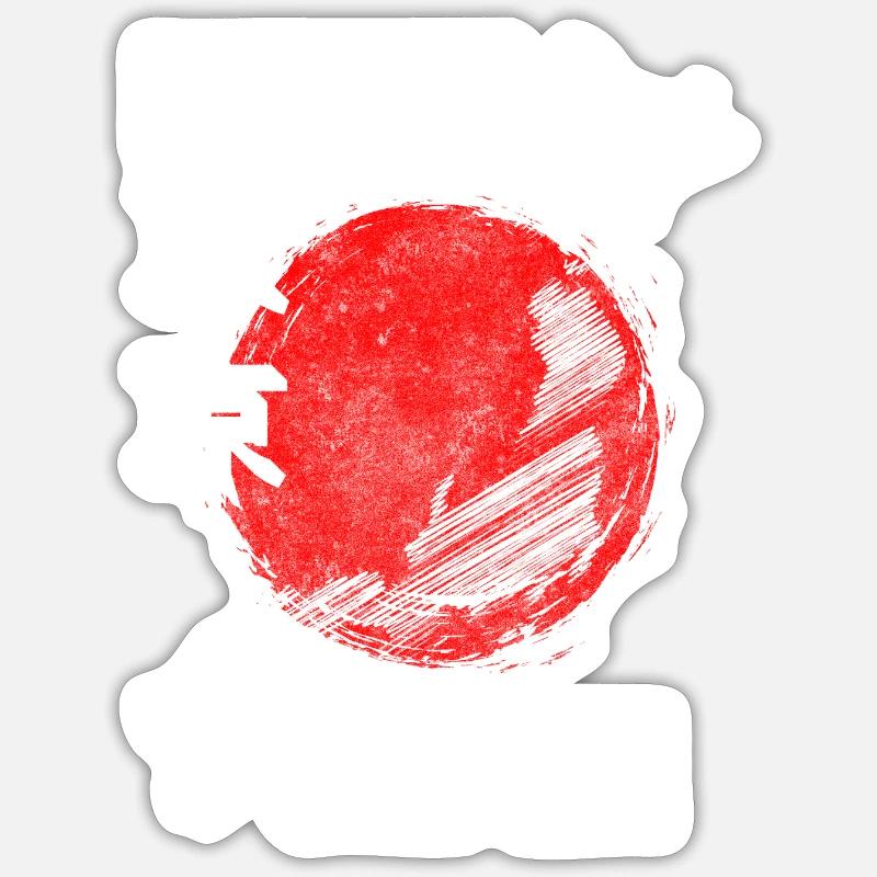 Japan Samurai Historical - Sticker size S (10 x 10 cm) - white matte
