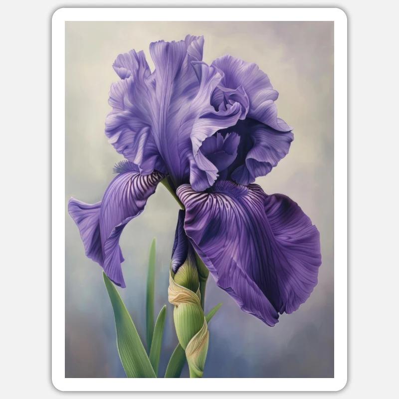 Iris FL 127 - Sticker size S (10 x 10 cm) - white matte