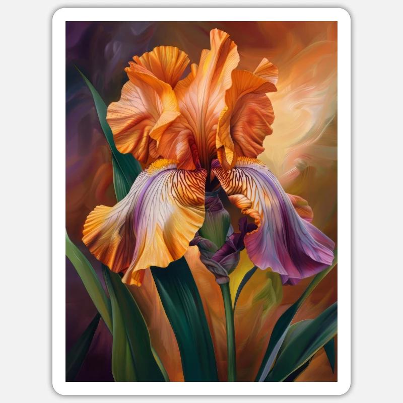 Iris FL 23 - Sticker size S (10 x 10 cm) - white matte
