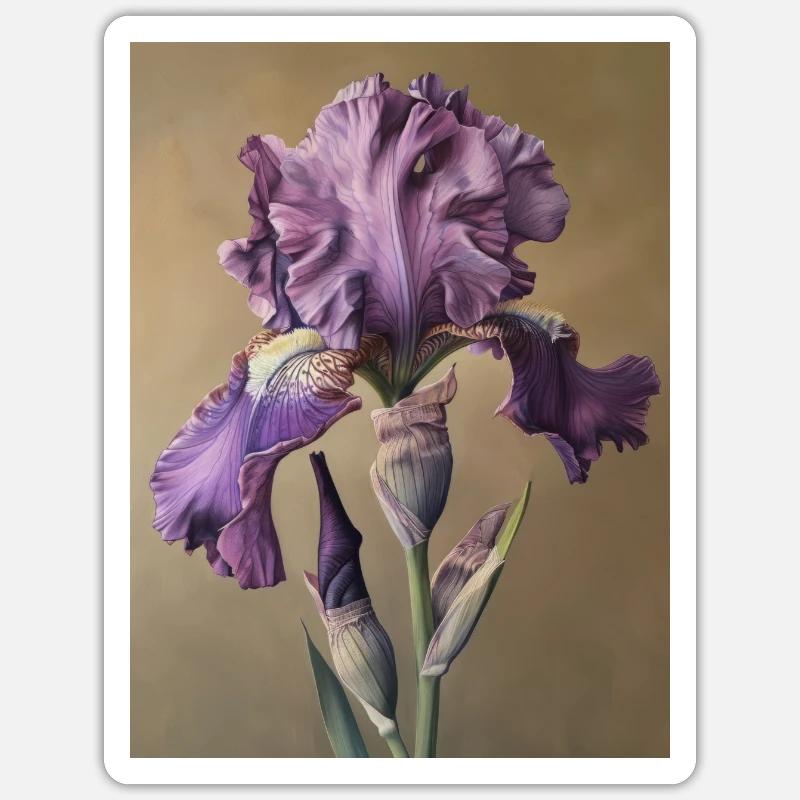 Iris FL 101 - Sticker taille S (10 x 10 cm) - blanc mat