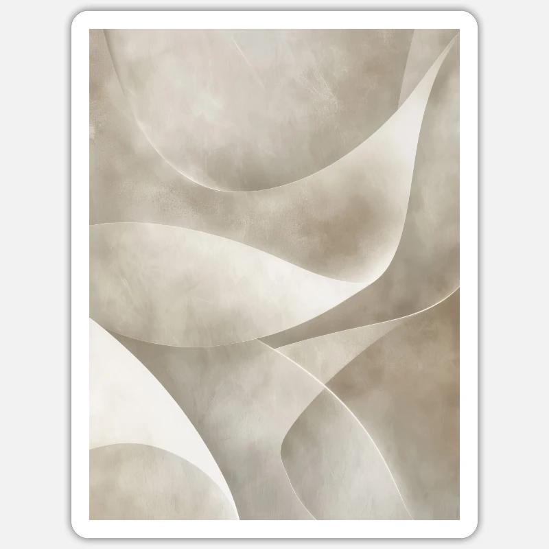 Vert Abstrait 7 - Sticker taille S (10 x 10 cm) - blanc mat