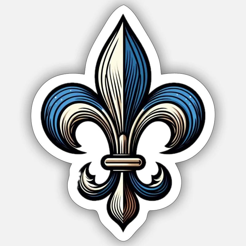 Lys éternel - Sticker taille S (10 x 10 cm) - blanc mat