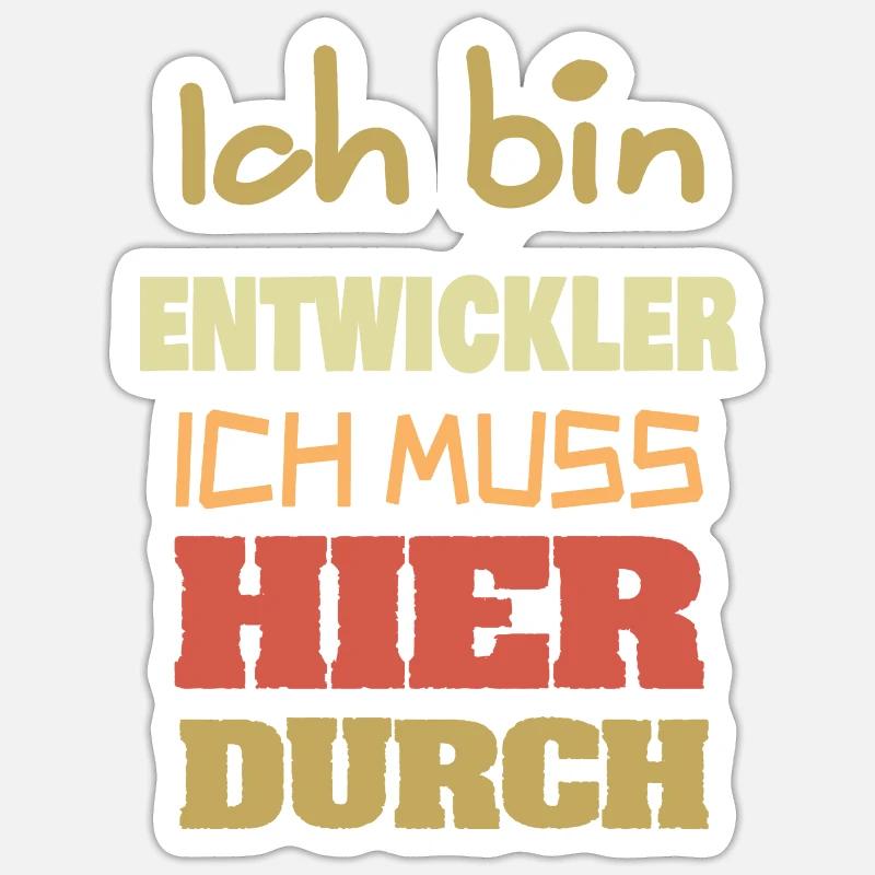 Developer as a profession - Sticker size S (10 x 10 cm) - white matte