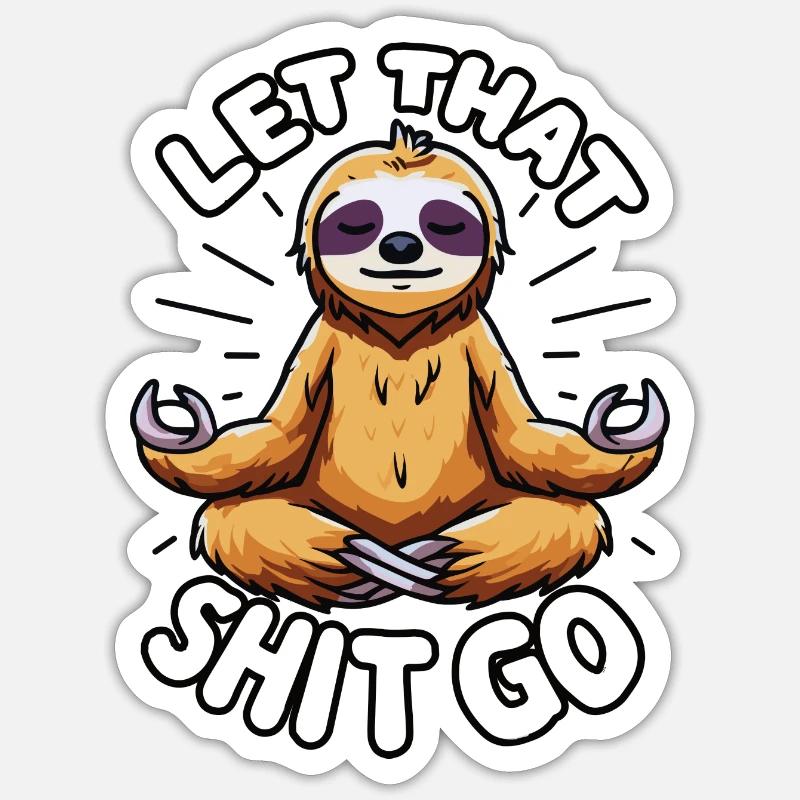 Lass den Scheiß los - Sticker Größe S (10 x 10 cm) - Mattweiß
