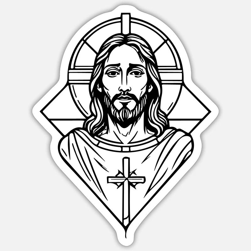 jesus Sticker size S (10 x 10 cm)