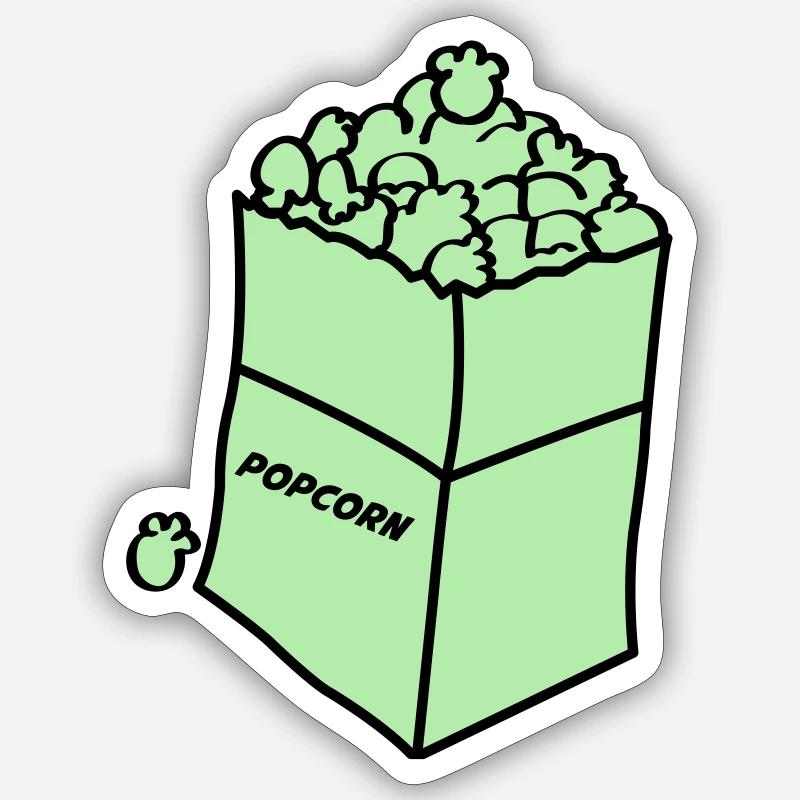 Maïs soufflé 2 Sticker taille S (10 x 10 cm)