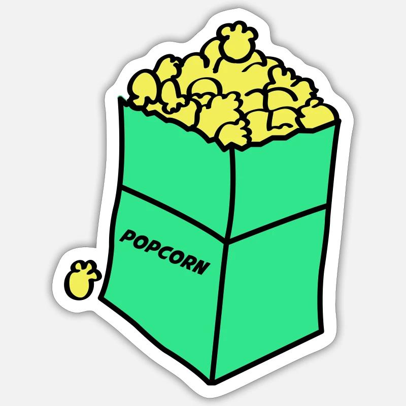 Popcorn 02 Sticker size S (10 x 10 cm)