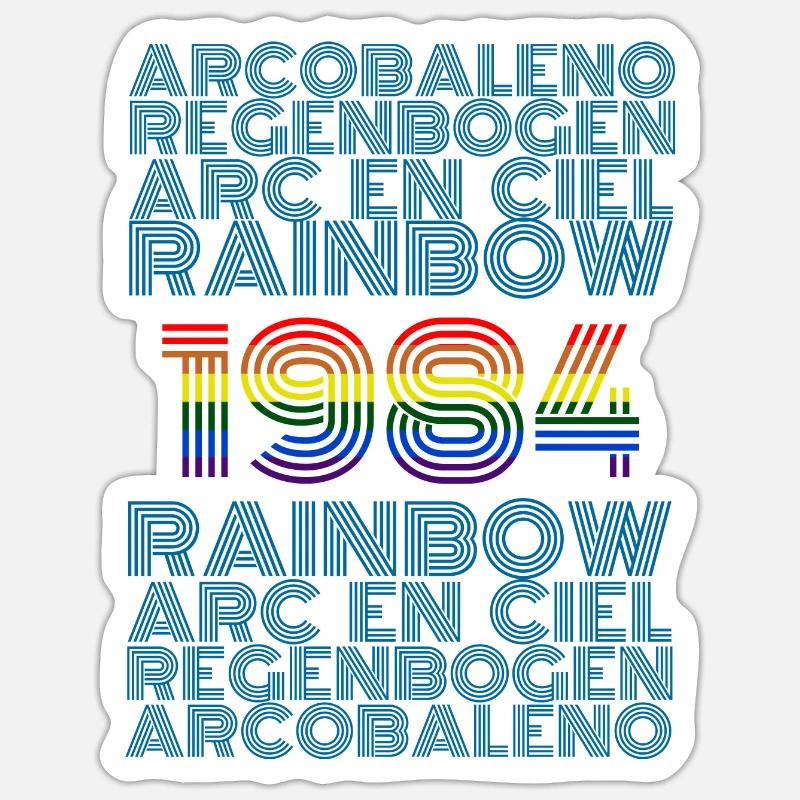 Rainbow 1984 Sticker size S (10 x 10 cm)