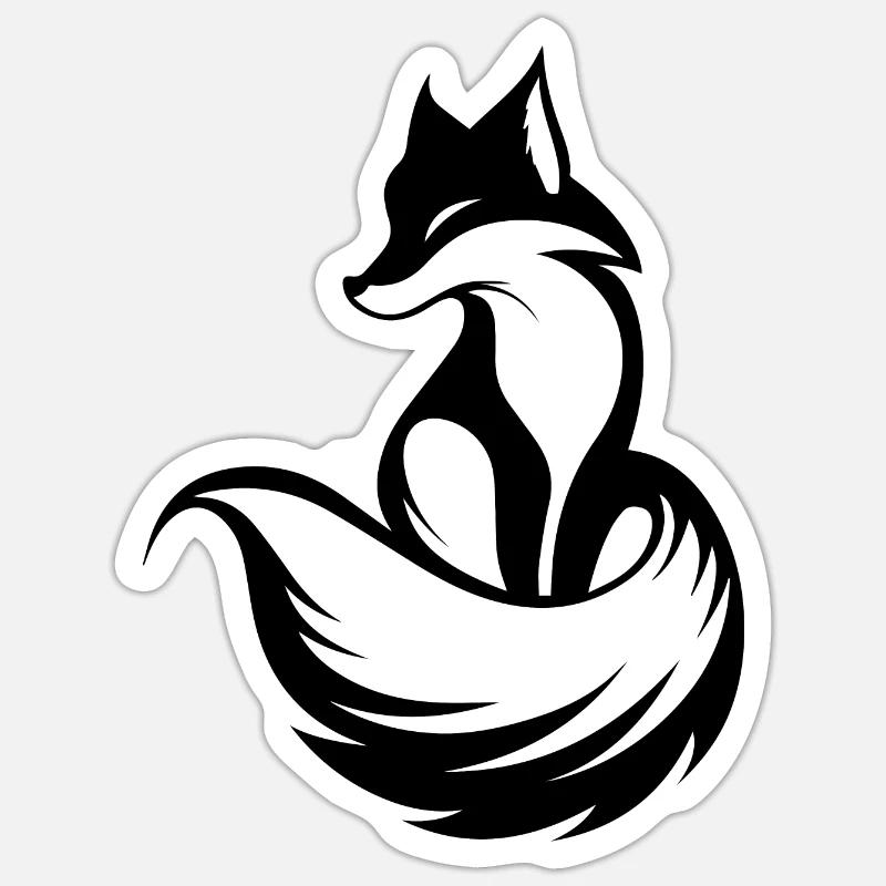 Fox Foxes - Sticker size S (10 x 10 cm) - white matte
