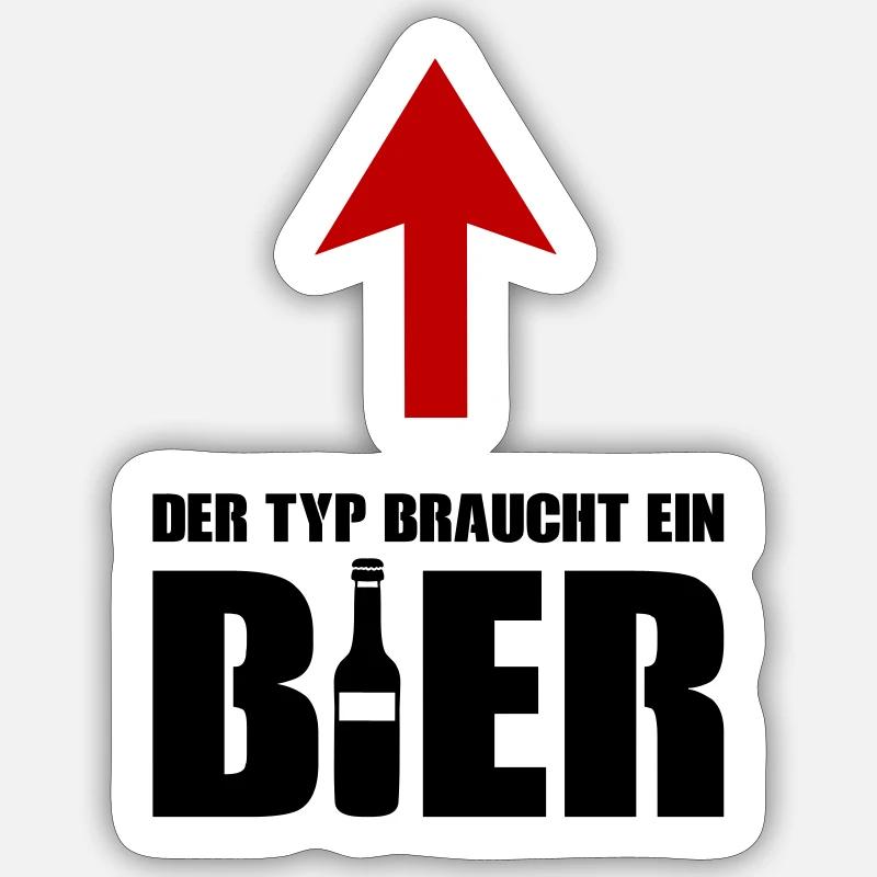 The guy needs a beer 01 Sticker size S (10 x 10 cm)