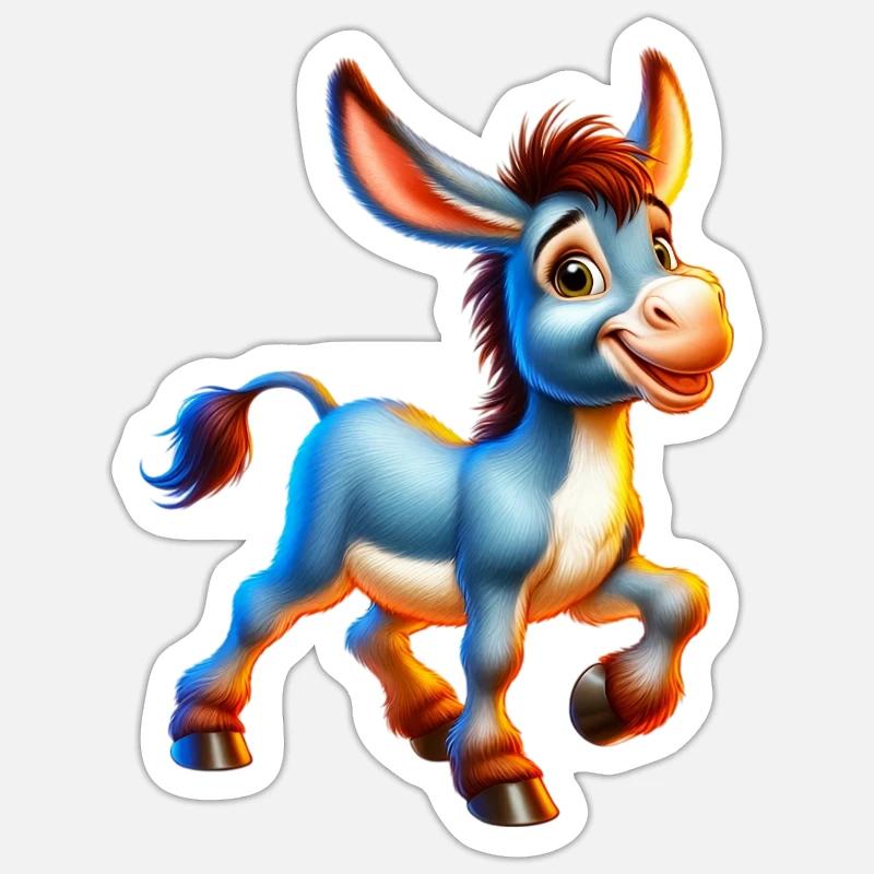Mule âne Sticker taille S (10 x 10 cm)